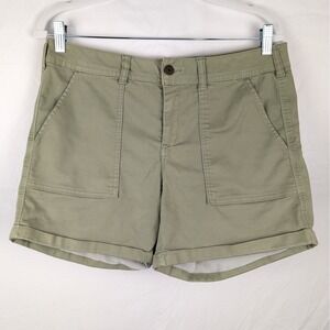 Soundstyle Womens Utility Shorts Olive Green Big Pockets Casual 10‎ M L